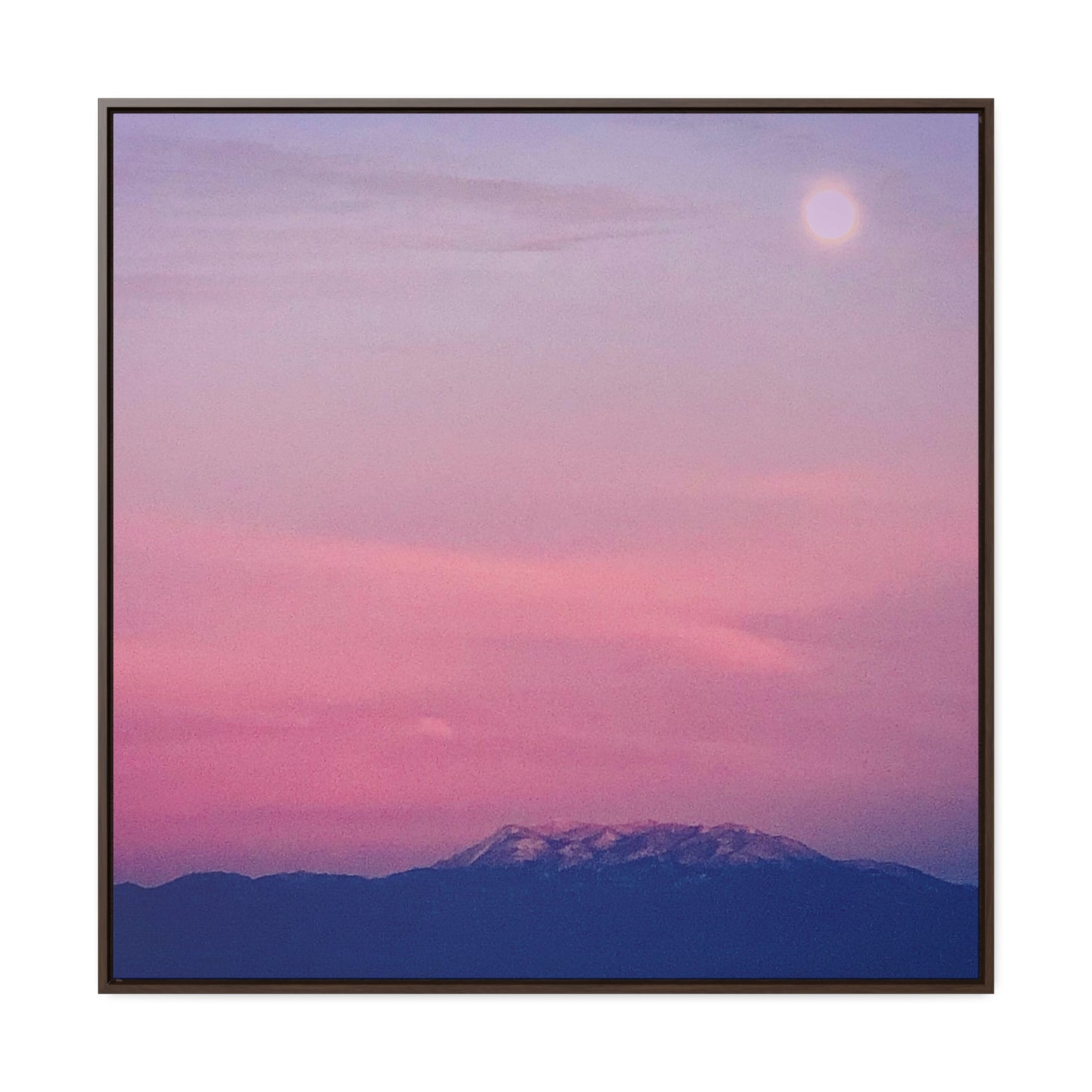 Snowcapped Angeles Mountains - Framed Gallery Canvas