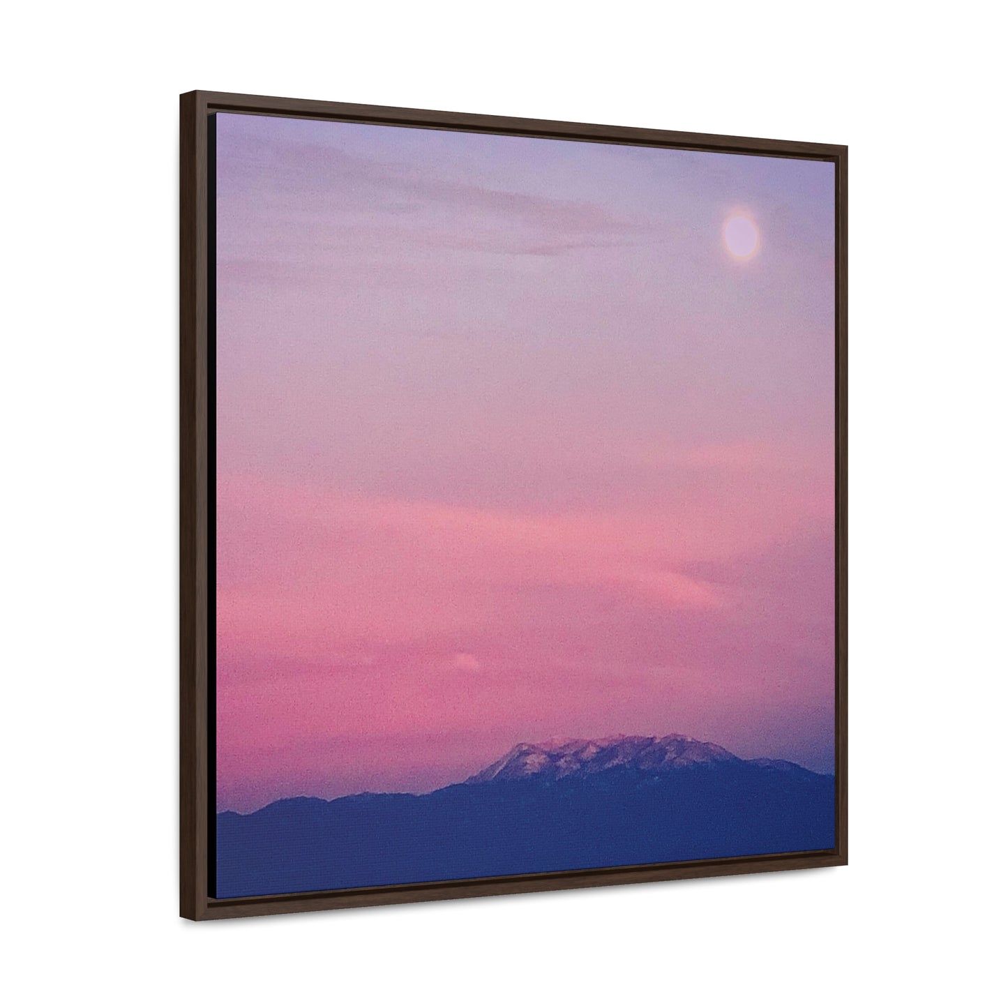 Snowcapped Angeles Mountains - Framed Gallery Canvas