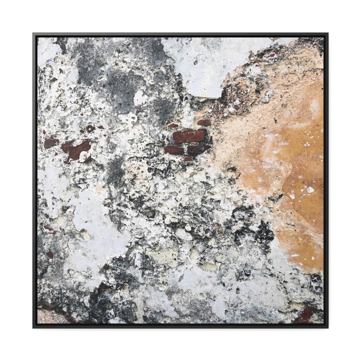A Few Bricks Left On The Wall - Framed Gallery Canvas