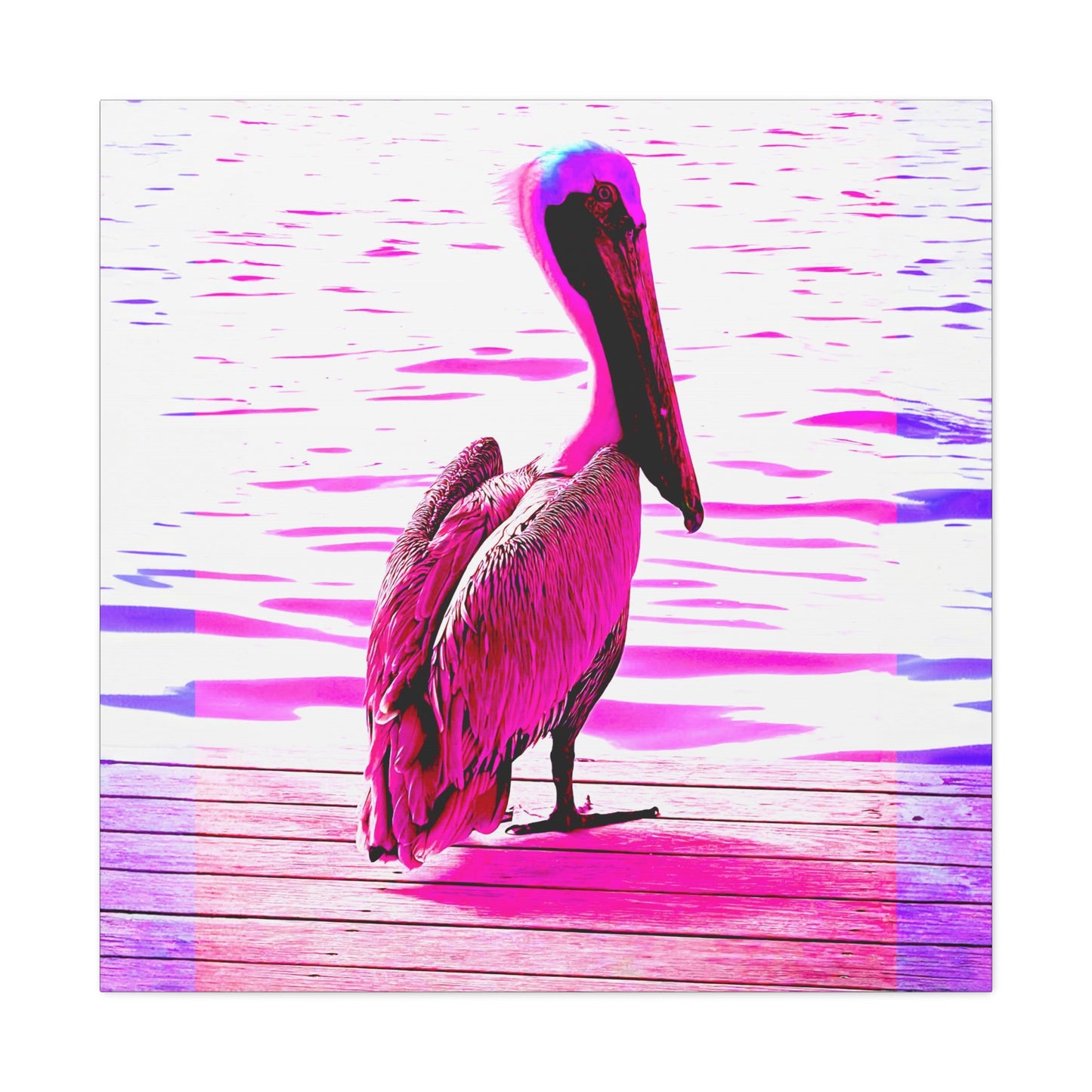 Pelican Bright Pink - Gallery Canvas