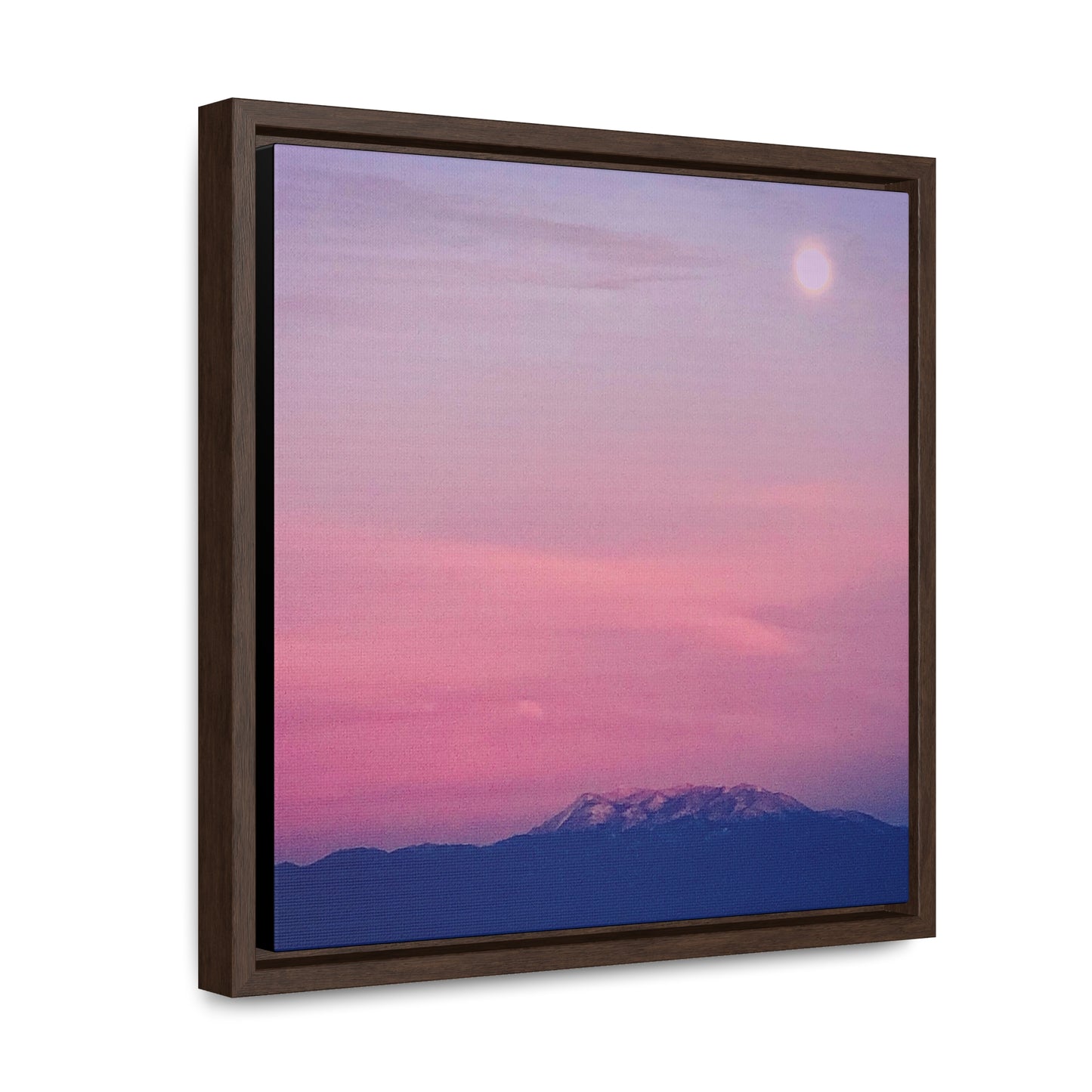 Snowcapped Angeles Mountains - Framed Gallery Canvas