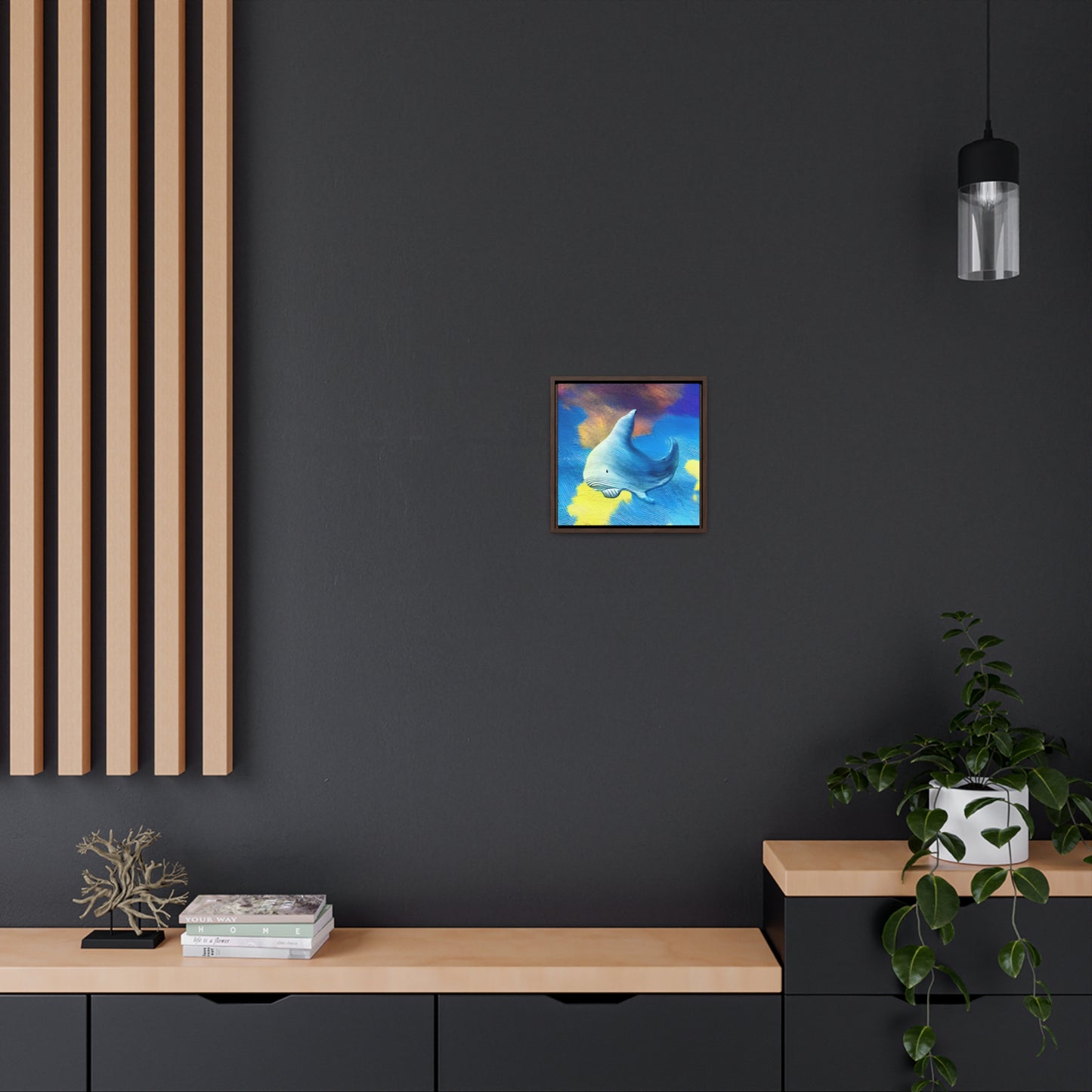 Whale Sky - Framed Gallery Canvas