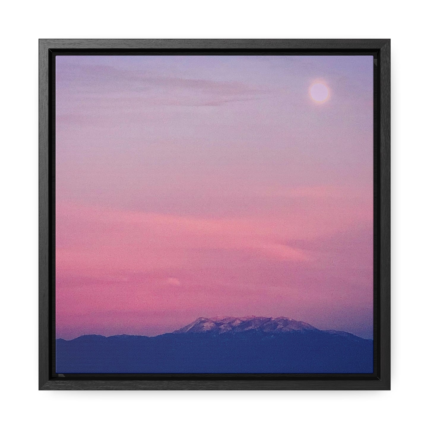 Snowcapped Angeles Mountains - Framed Gallery Canvas