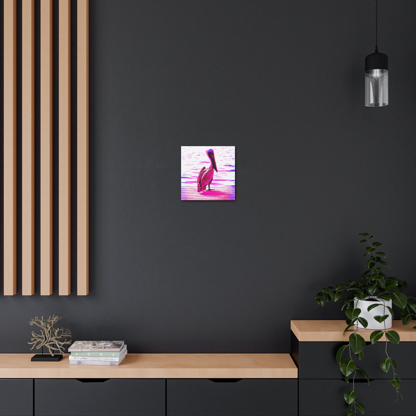 Pelican Bright Pink - Gallery Canvas