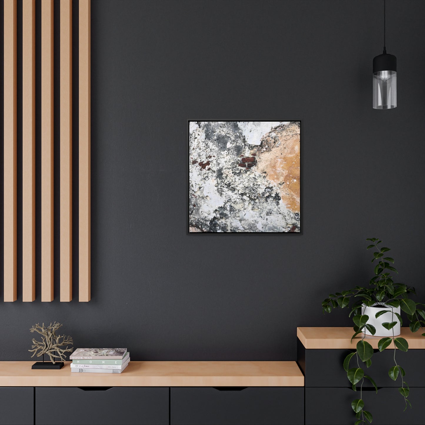 A Few Bricks Left On The Wall - Framed Gallery Canvas