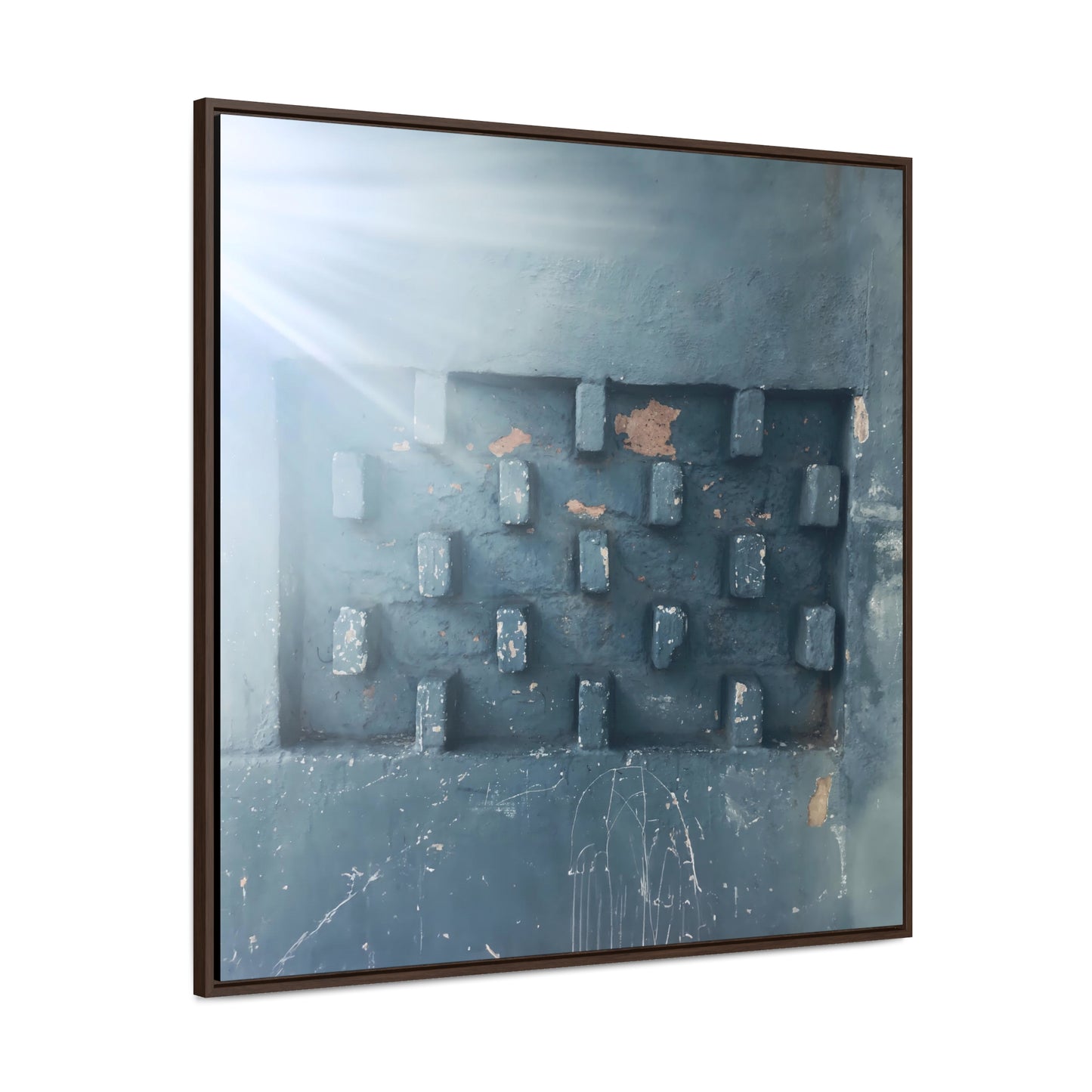 Blue Wall - Framed Gallery Canvas