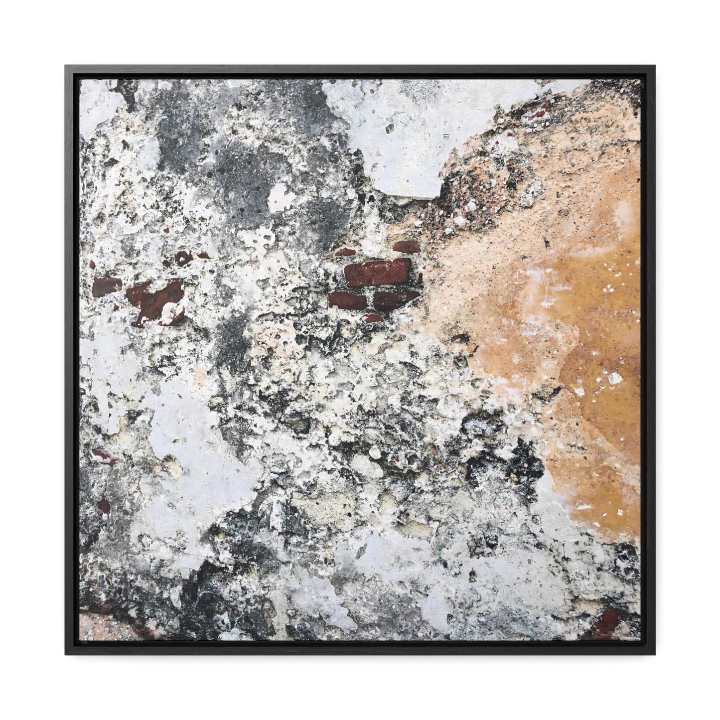 A Few Bricks Left On The Wall - Framed Gallery Canvas