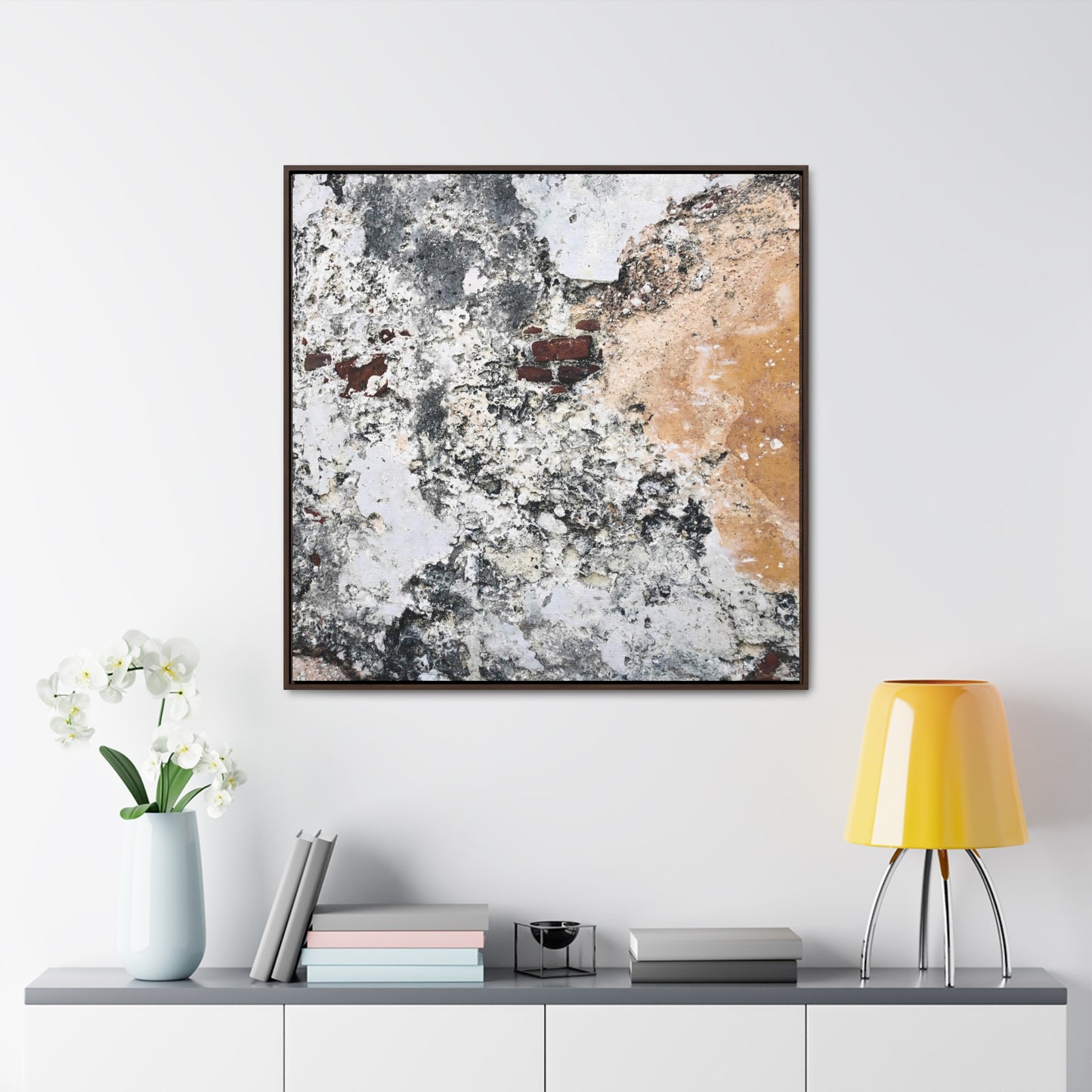 A Few Bricks Left On The Wall - Framed Gallery Canvas