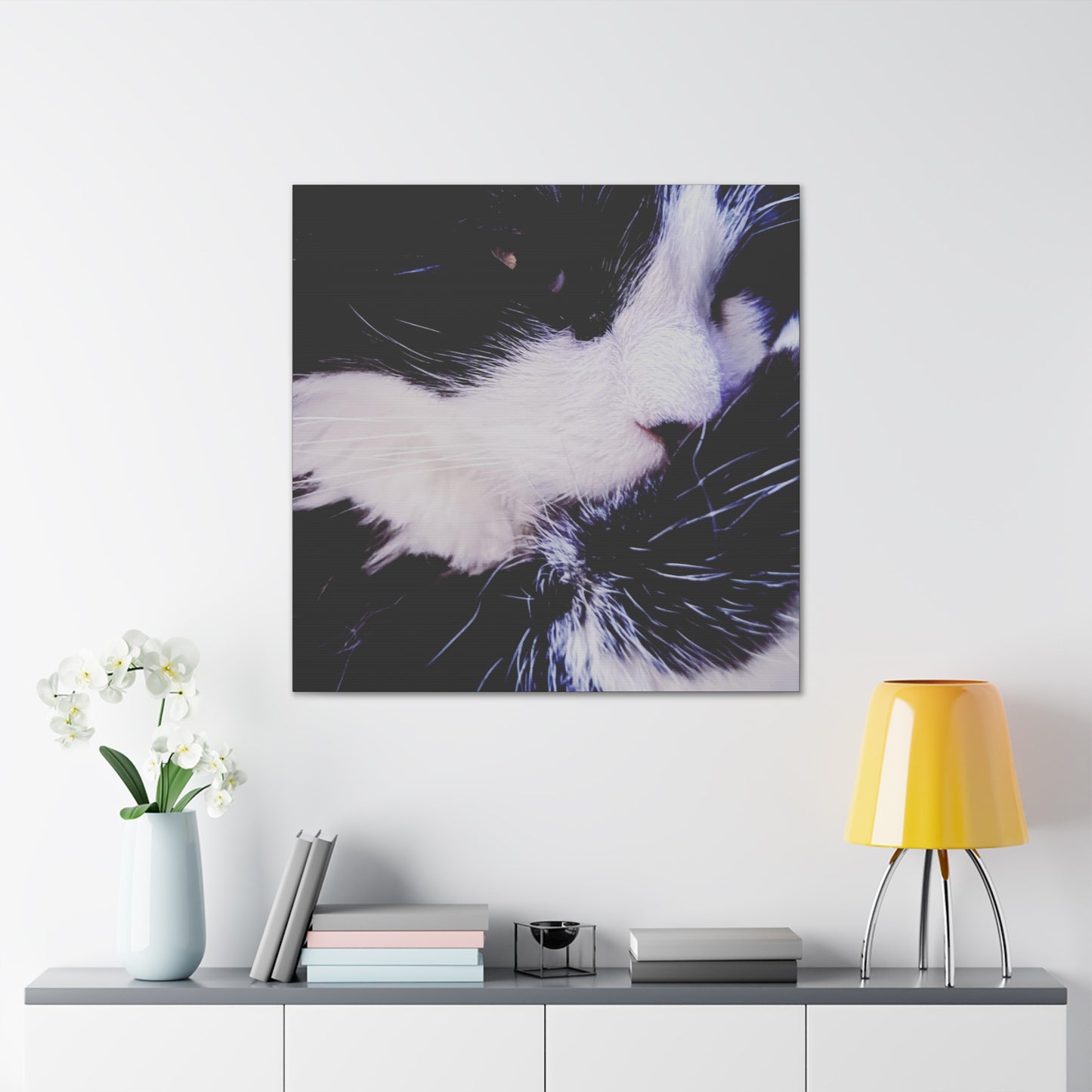 Cat Black and White - Gallery Canvas