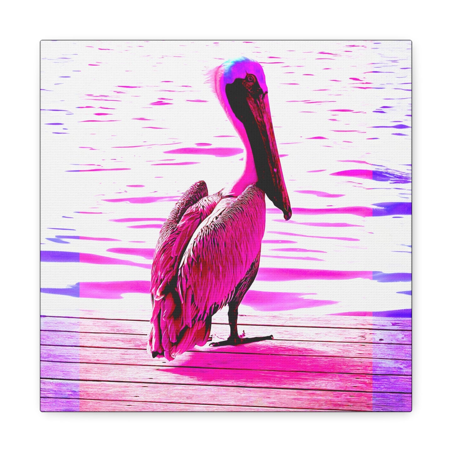 Pelican Bright Pink - Gallery Canvas