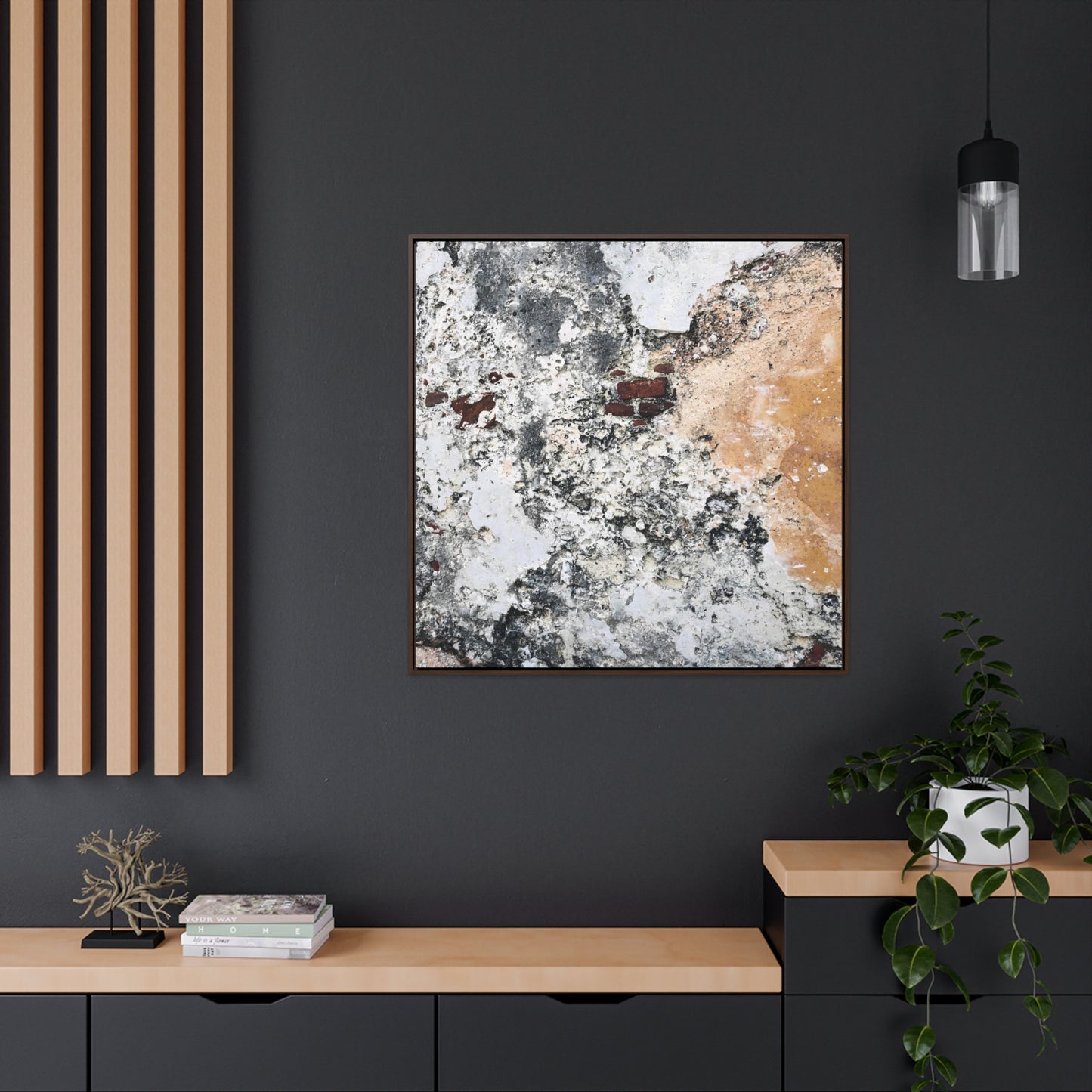 A Few Bricks Left On The Wall - Framed Gallery Canvas