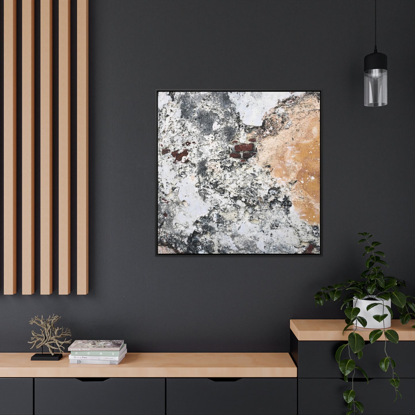 A Few Bricks Left On The Wall - Framed Gallery Canvas