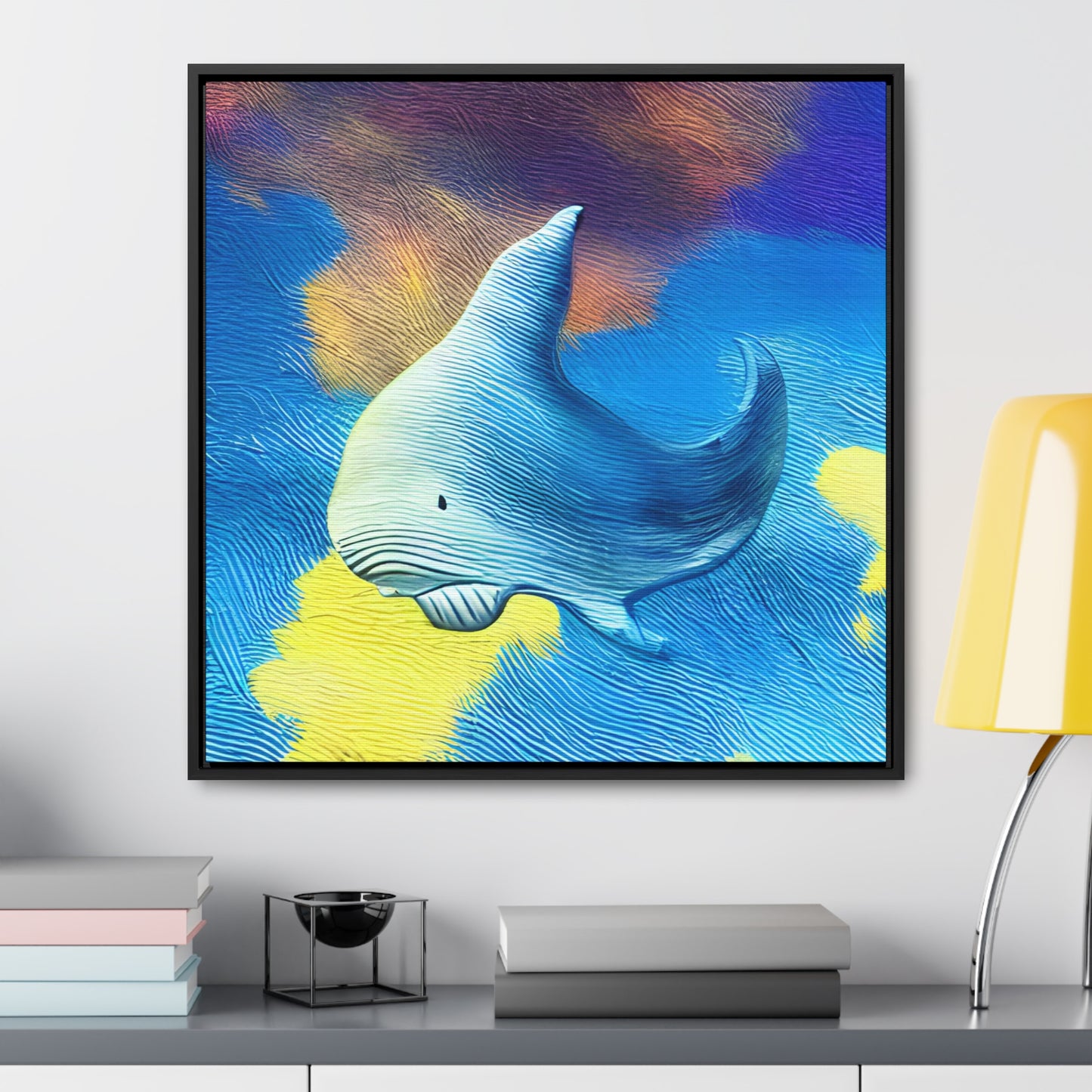 Whale Sky - Framed Gallery Canvas