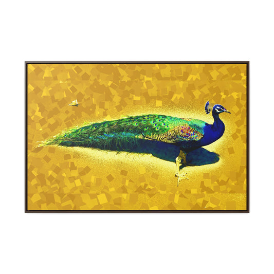 Peacock Gold - Framed Gallery Canvas
