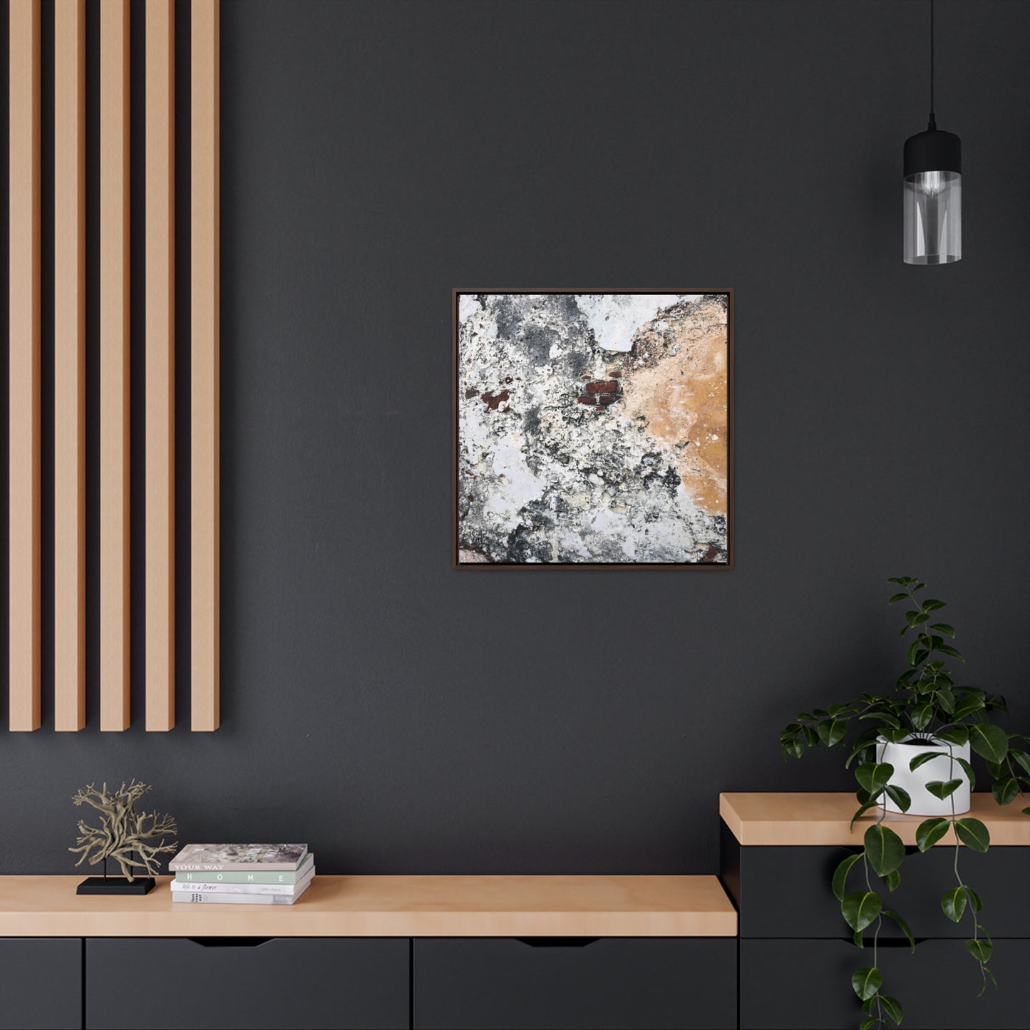 A Few Bricks Left On The Wall - Framed Gallery Canvas