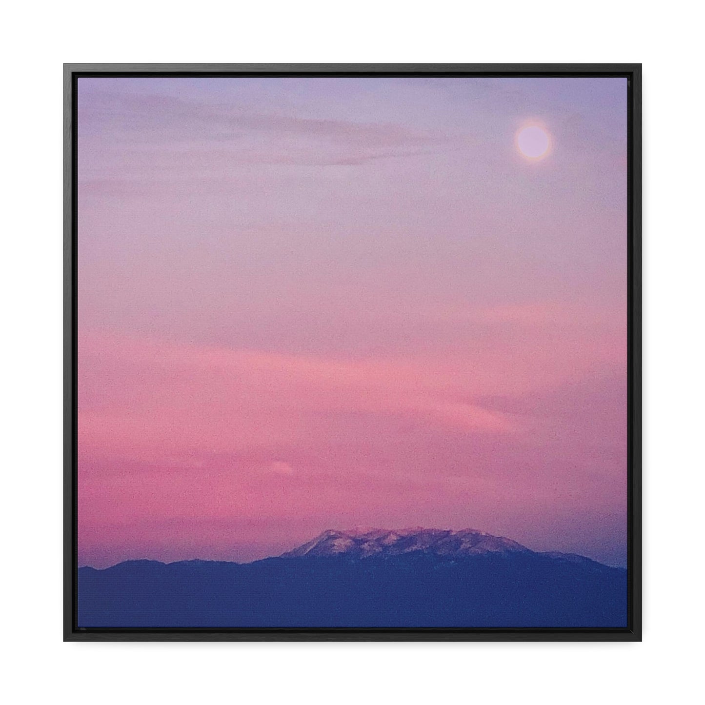 Snowcapped Angeles Mountains - Framed Gallery Canvas