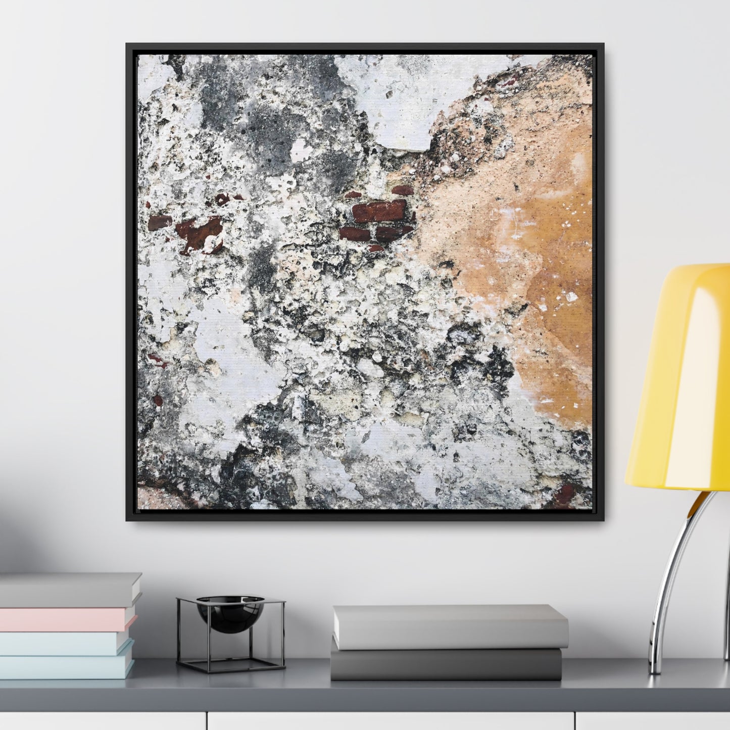 A Few Bricks Left On The Wall - Framed Gallery Canvas