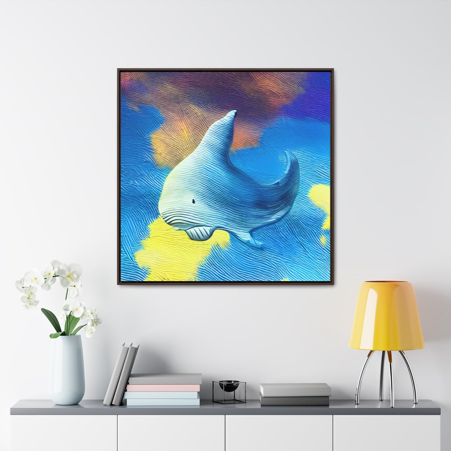 Whale Sky - Framed Gallery Canvas