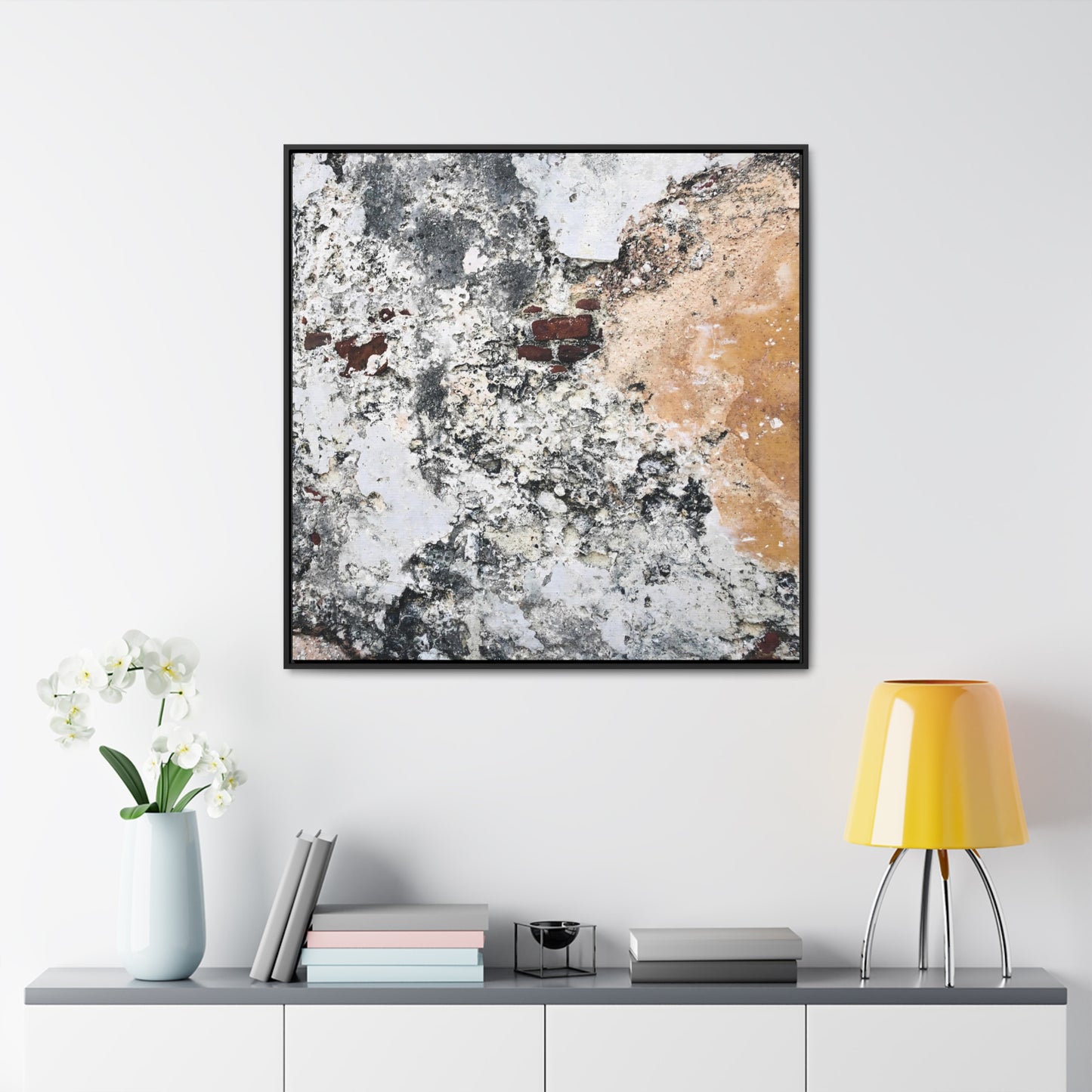 A Few Bricks Left On The Wall - Framed Gallery Canvas