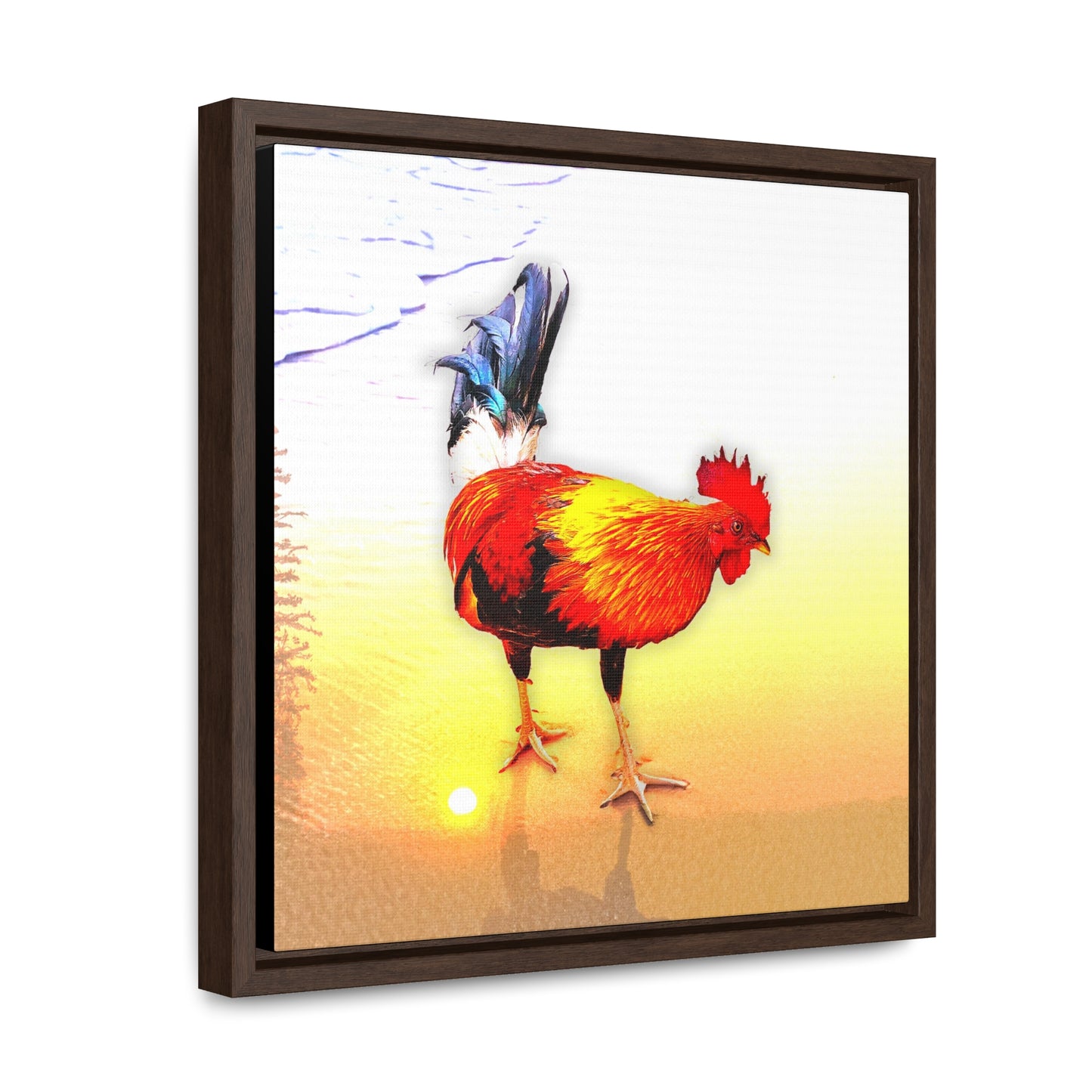 Chicken - Framed Gallery Canvas