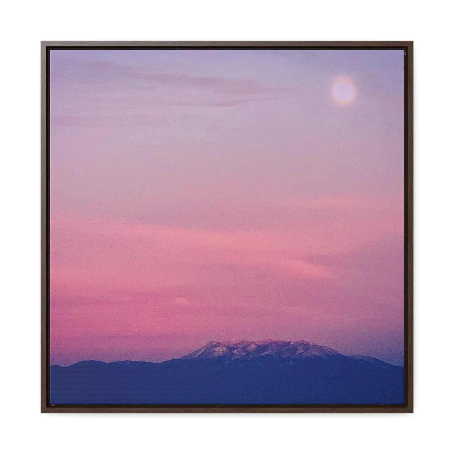 Snowcapped Angeles Mountains - Framed Gallery Canvas