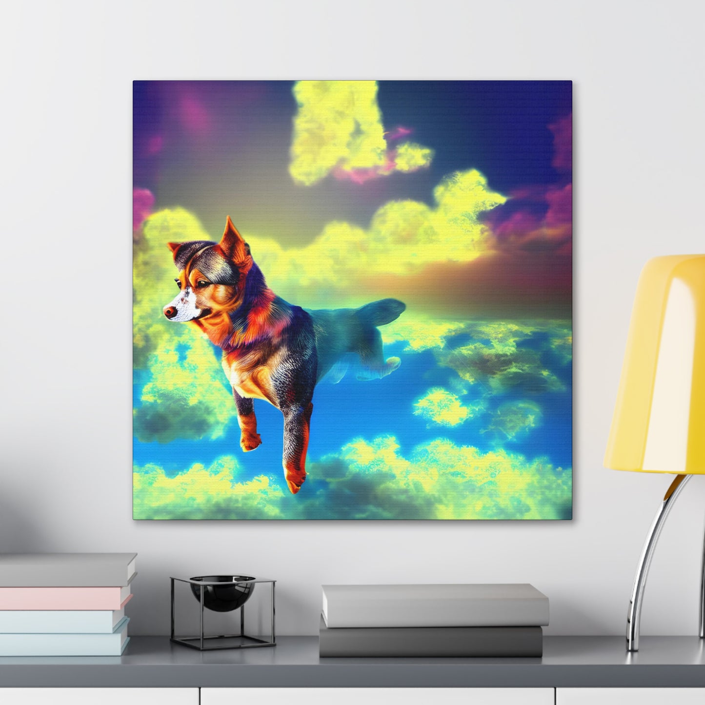Dog In The Clouds - Gallery Canvas