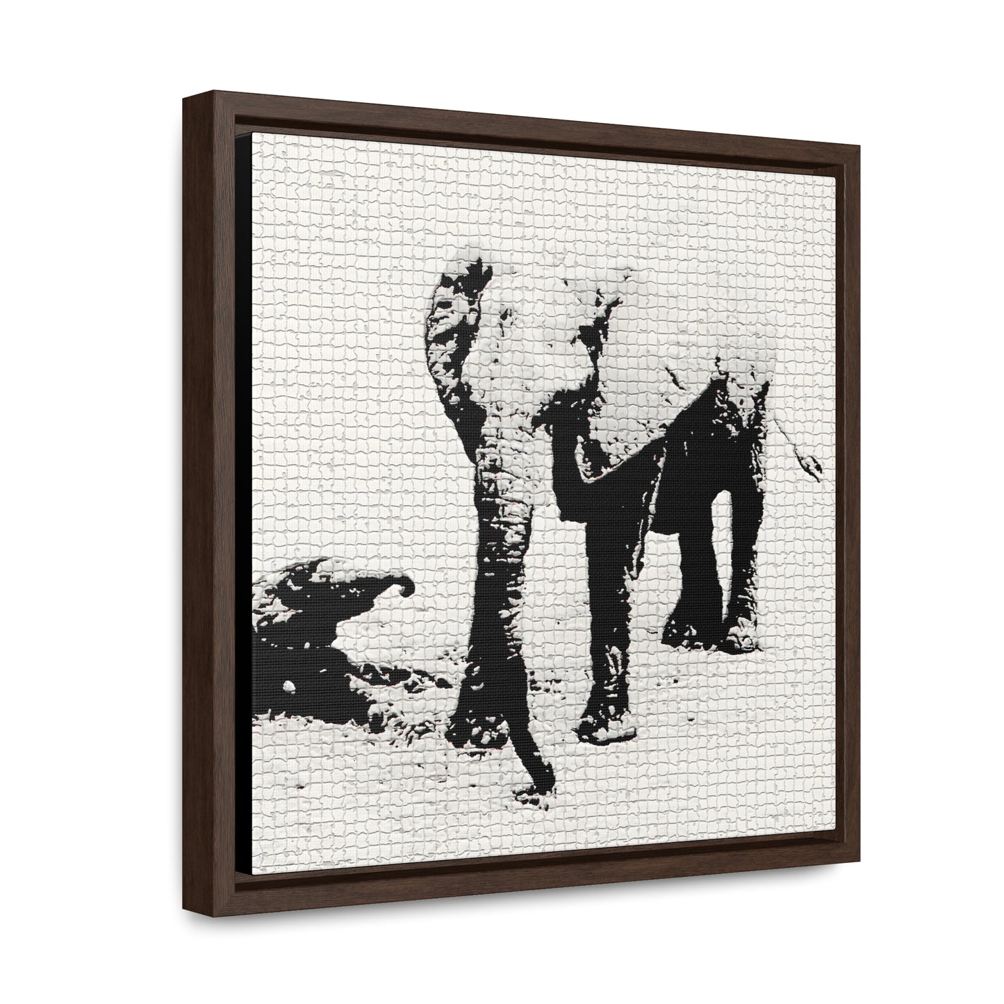 Elephants Mom and Baby 01 Tiled - Framed Gallery Canvas