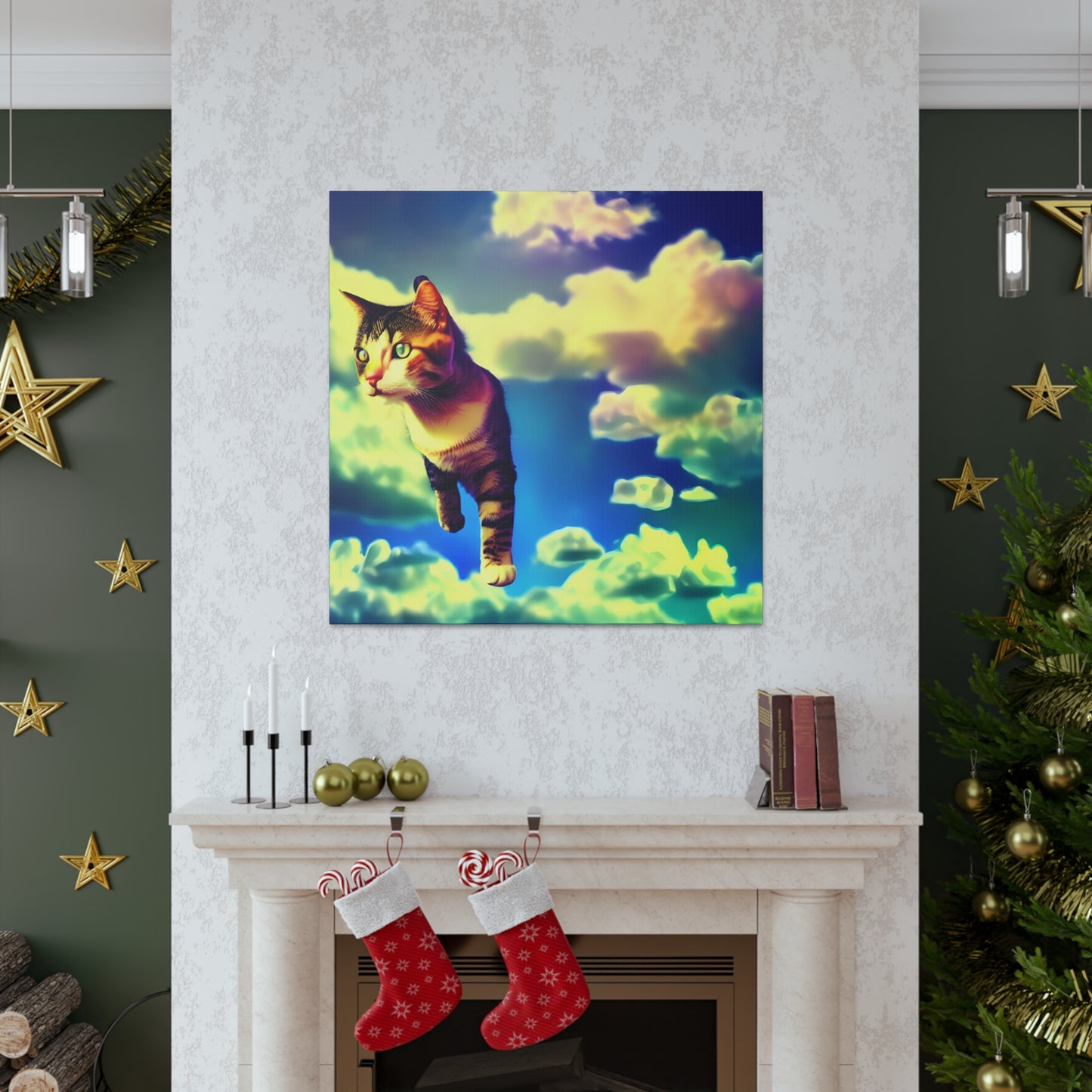 Cat In The Clouds - Gallery Canvas