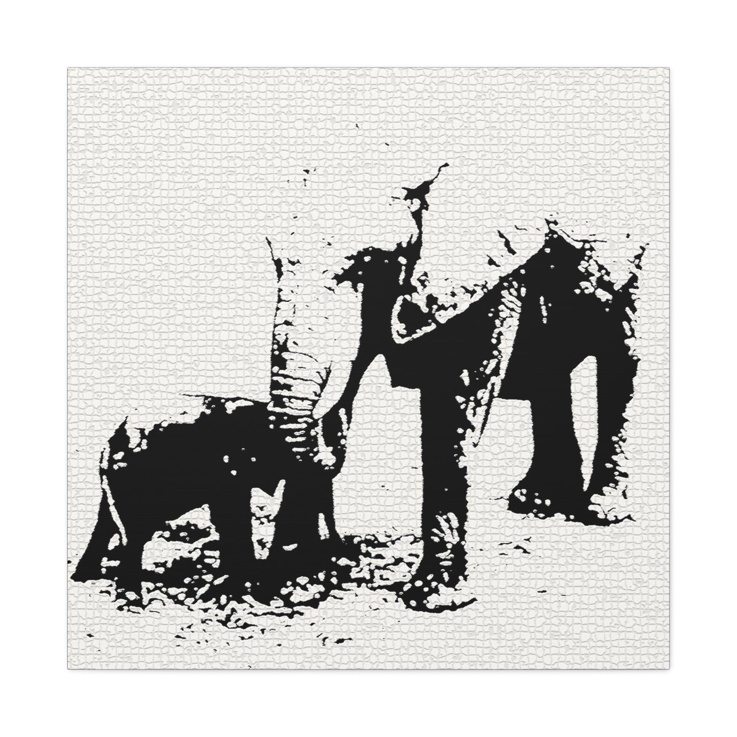 Elephants Mom and Baby 03 Tiled - Gallery Canvas