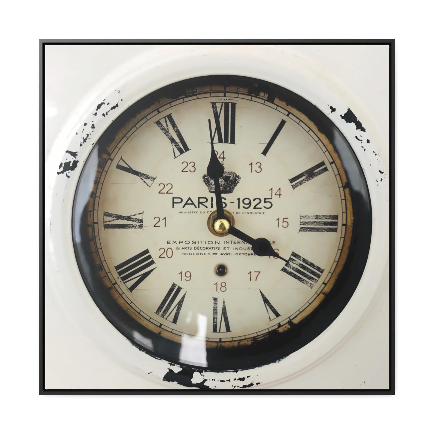 Paris Clock - Framed Gallery Canvas
