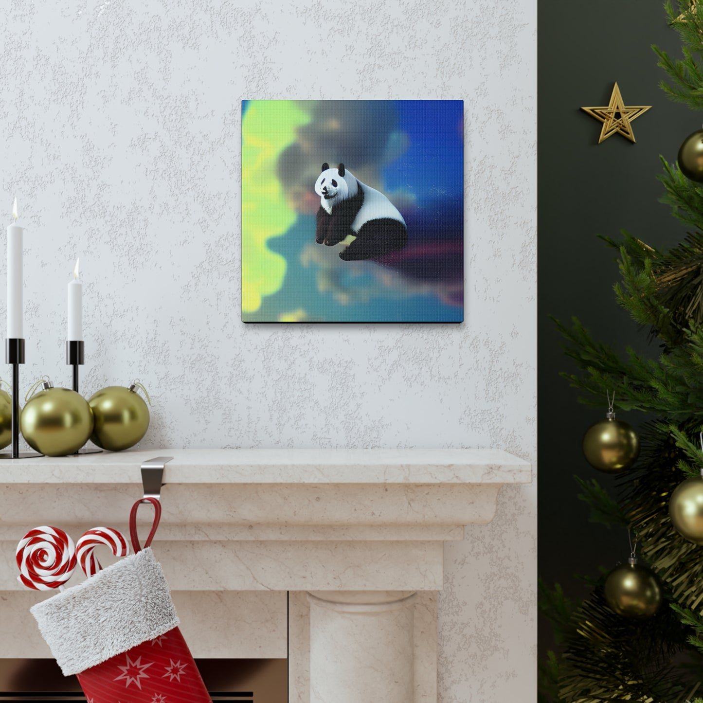 Panda In The Clouds - Gallery Canvas