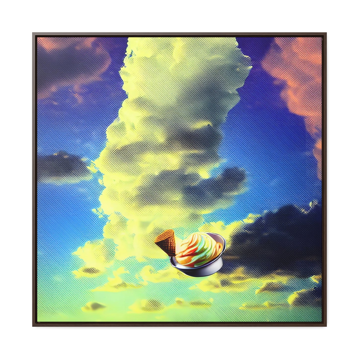 Ice Cream In The Clouds 01 - Framed Gallery Canvas