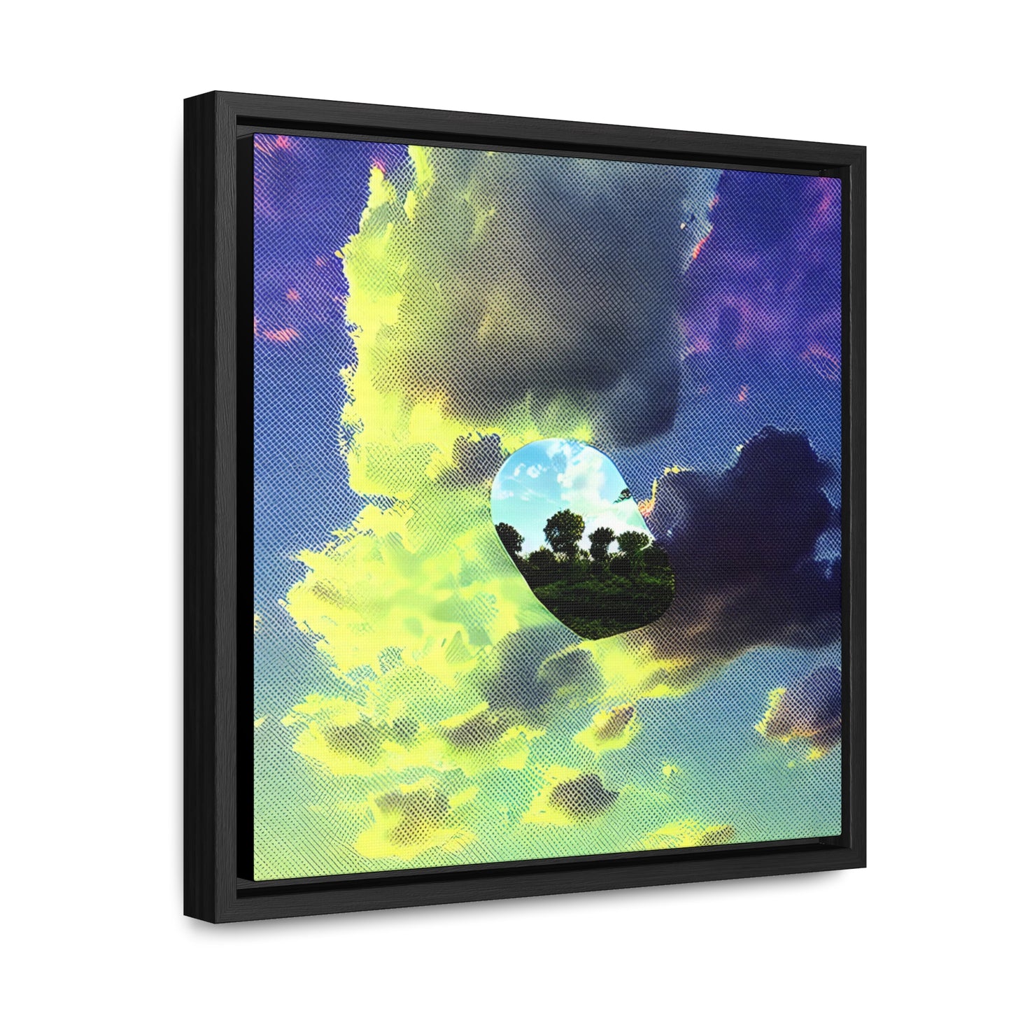 Island In The Clouds 01 - Framed Gallery Canvas