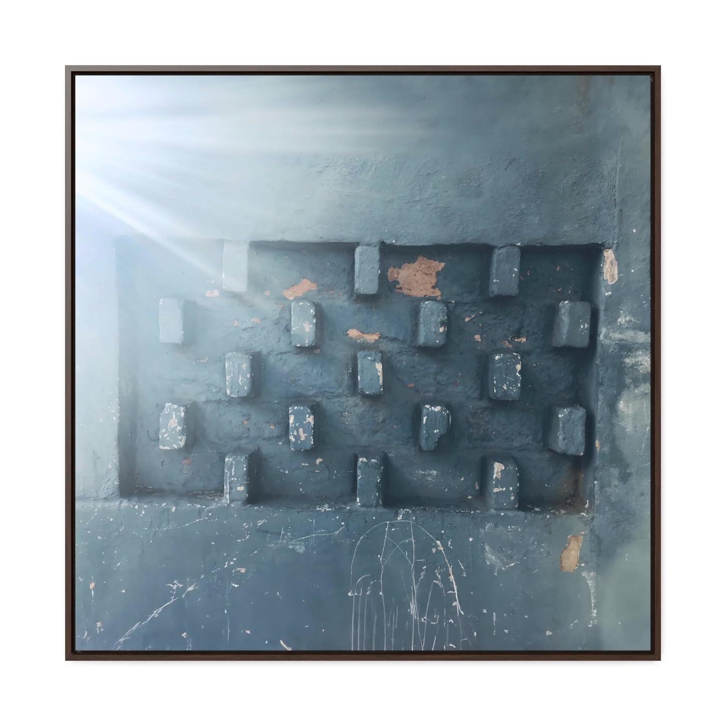 Blue Wall - Framed Gallery Canvas