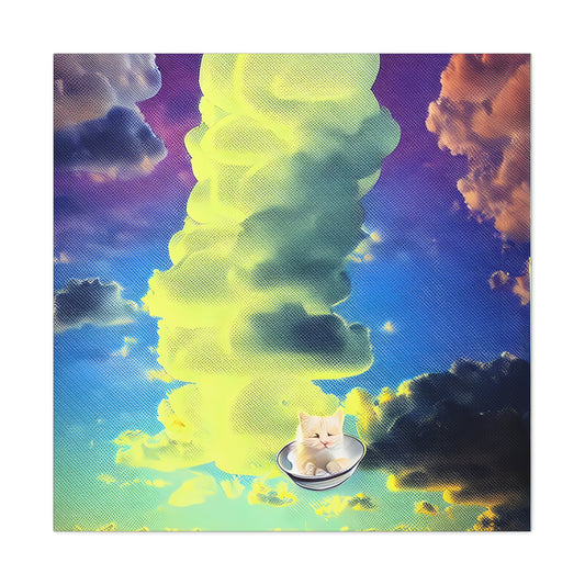 Kitten In The Clouds - Gallery Canvas