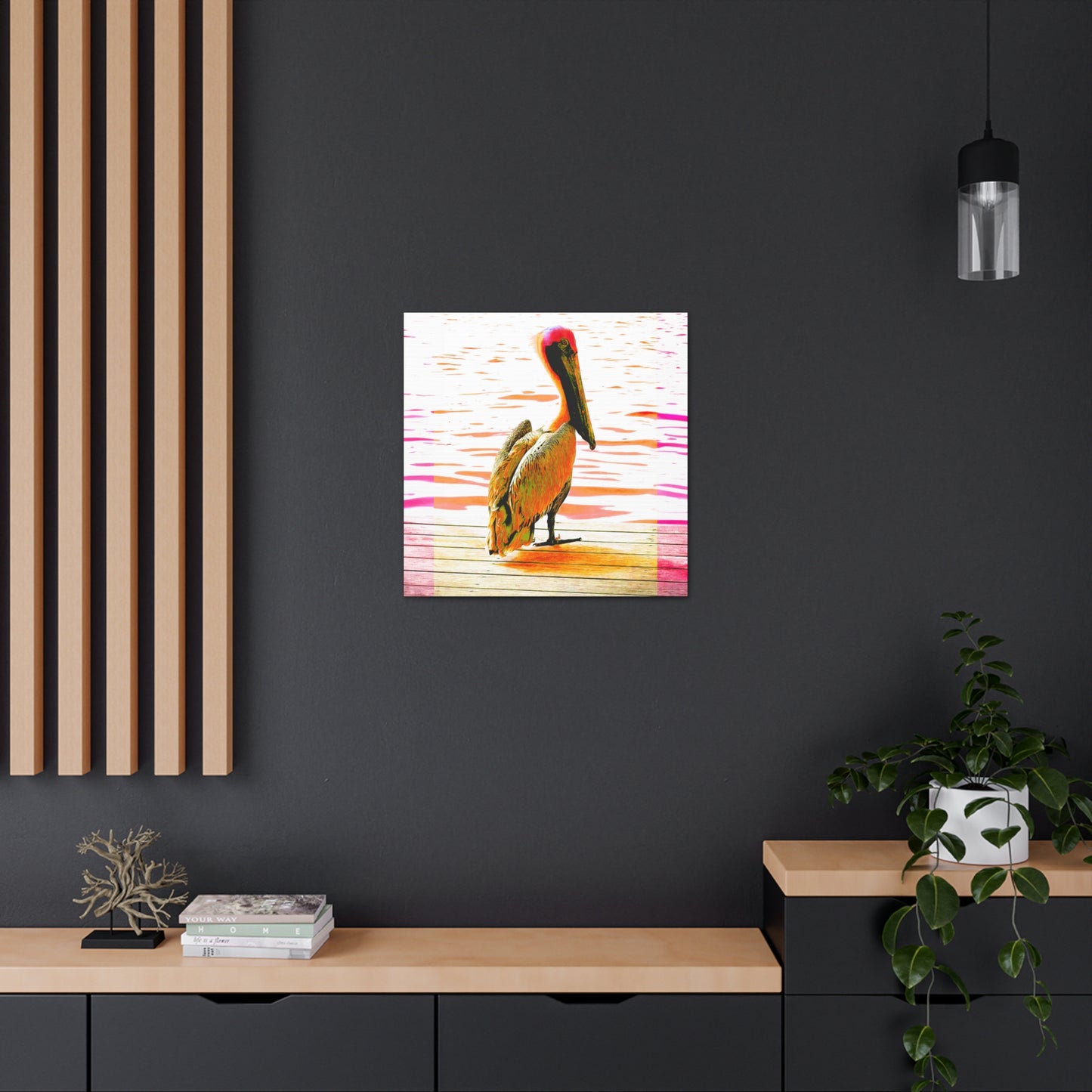 Pelican Bright Orange - Gallery Canvas