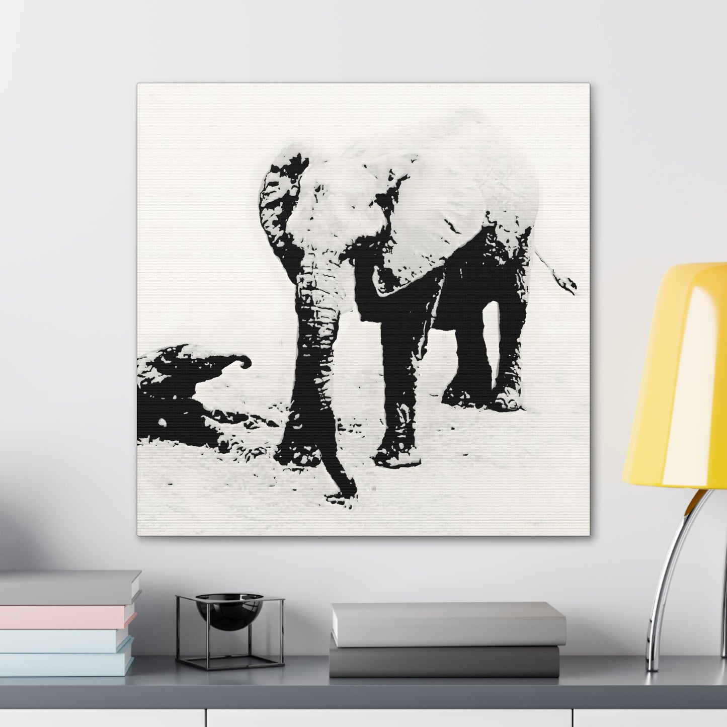 Elephants Mom and Baby 01 - Gallery Canvas