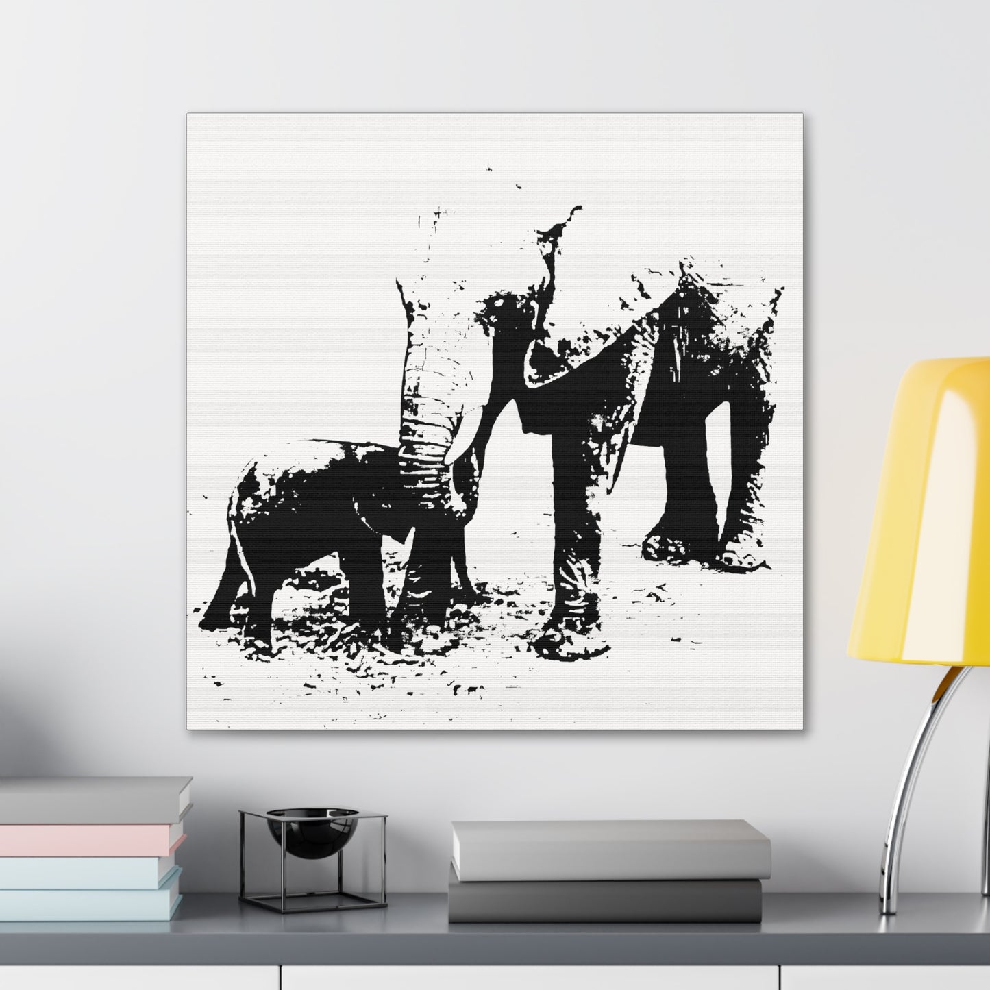 Elephants Mom and Baby 03 - Gallery Canvas