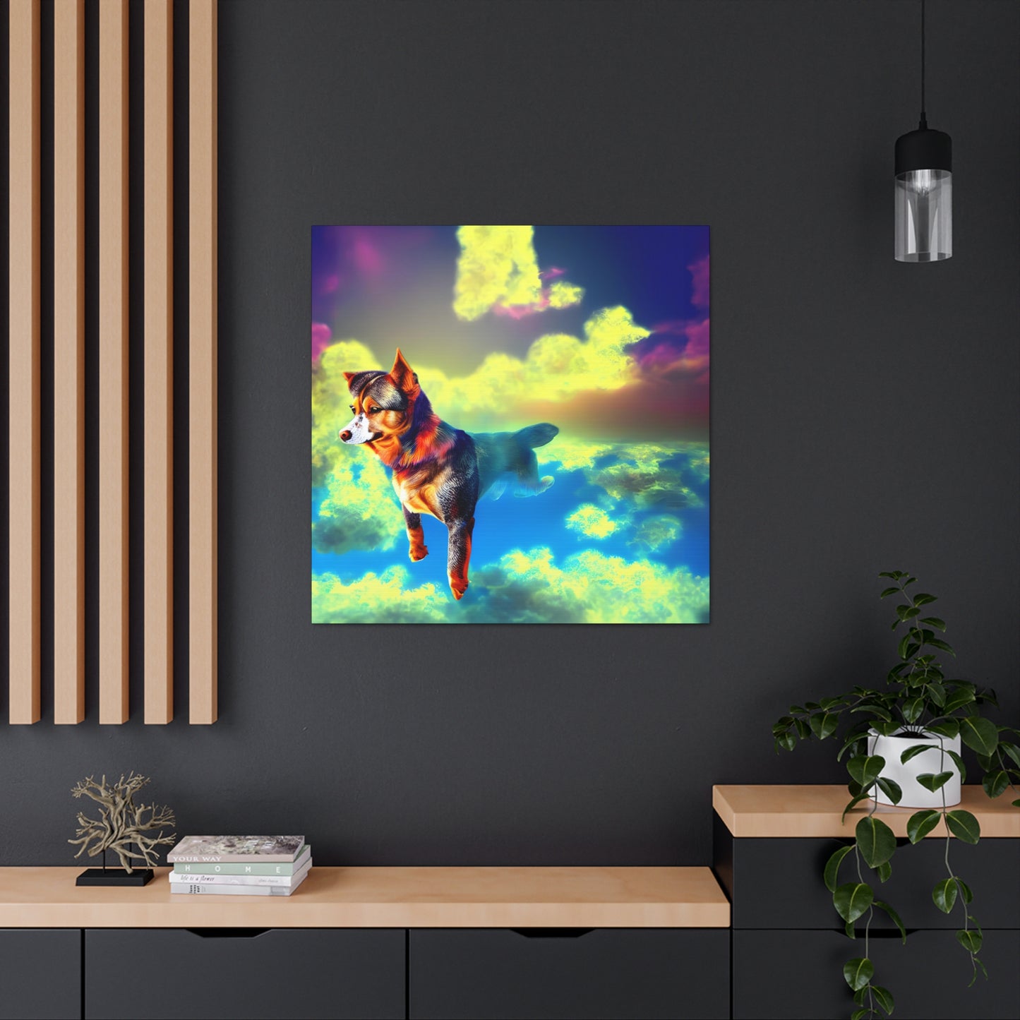 Dog In The Clouds - Gallery Canvas