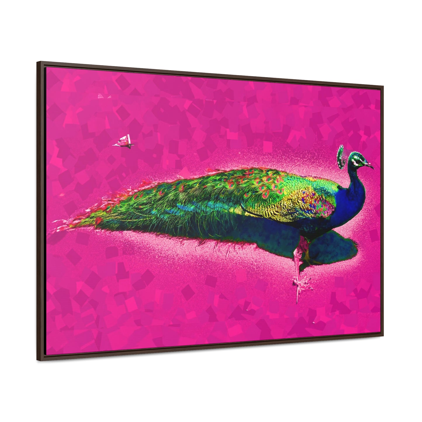Peacock Pink - Framed Gallery Canvas