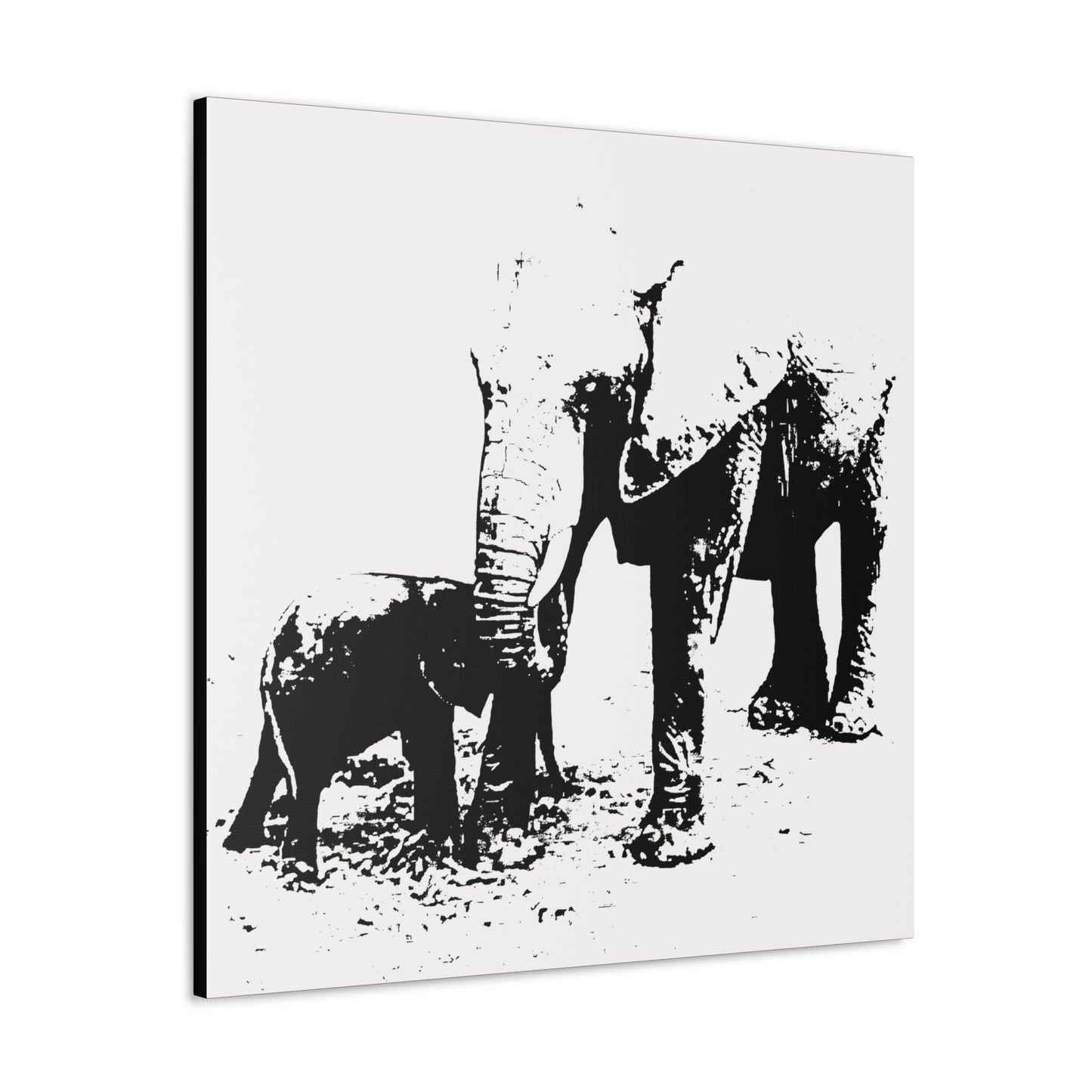 Elephants Mom and Baby 03 - Gallery Canvas
