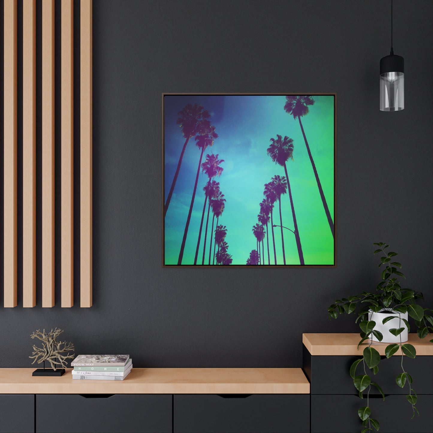Bel Air Palm Trees - Framed Gallery Canvas