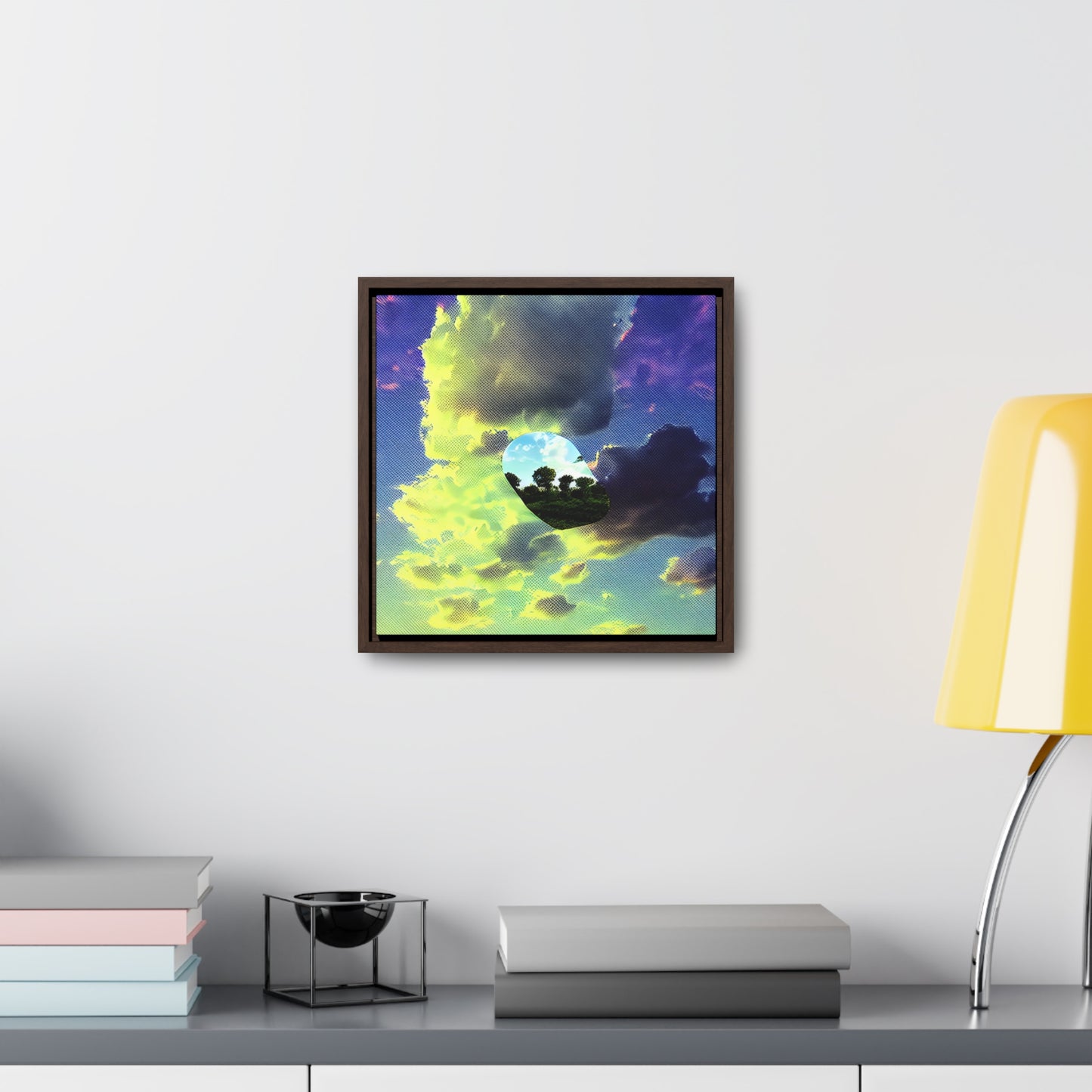 Island In The Clouds 01 - Framed Gallery Canvas