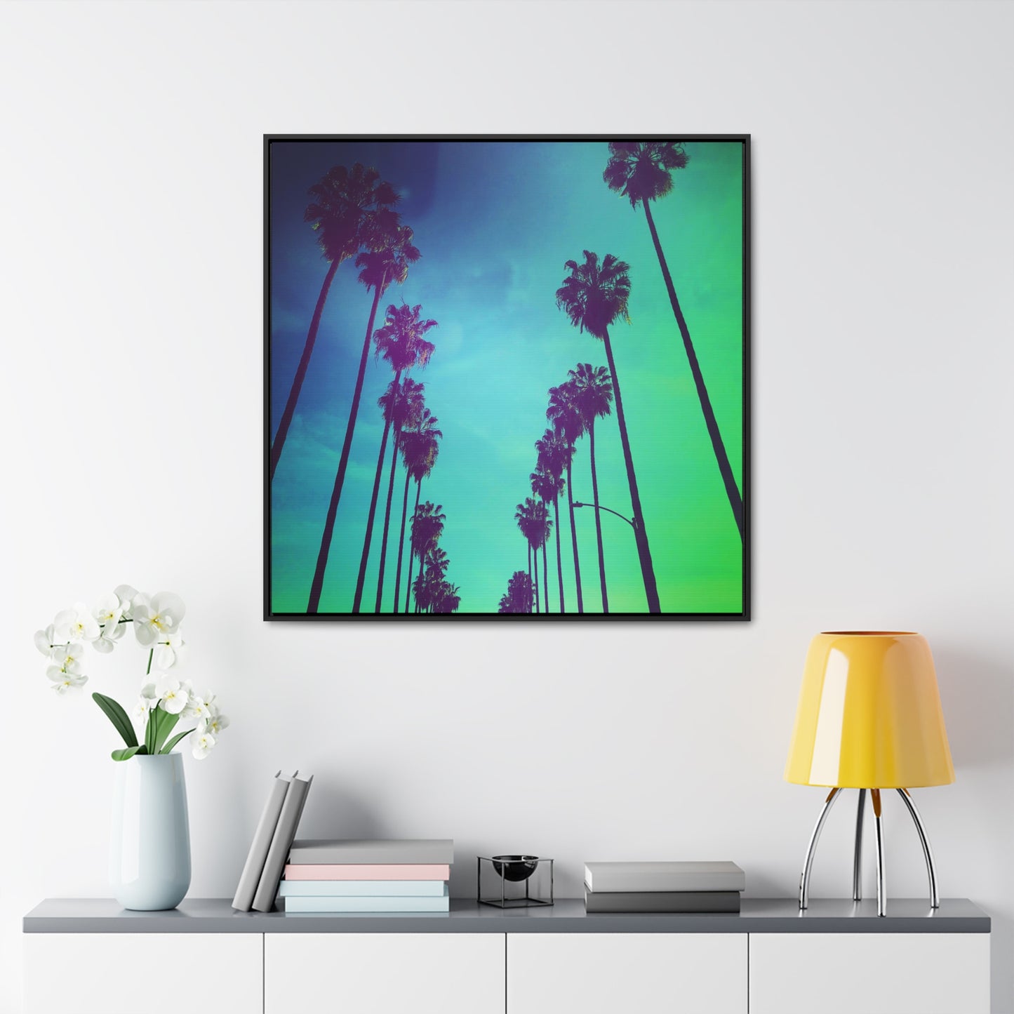 Bel Air Palm Trees - Framed Gallery Canvas