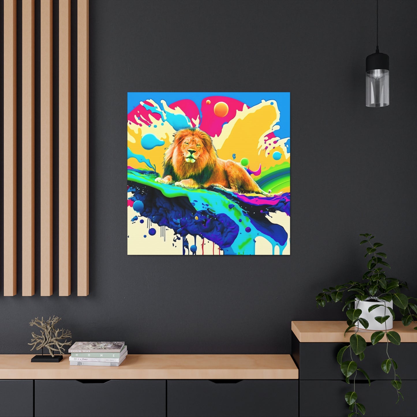 Lion Splash - Gallery Canvas