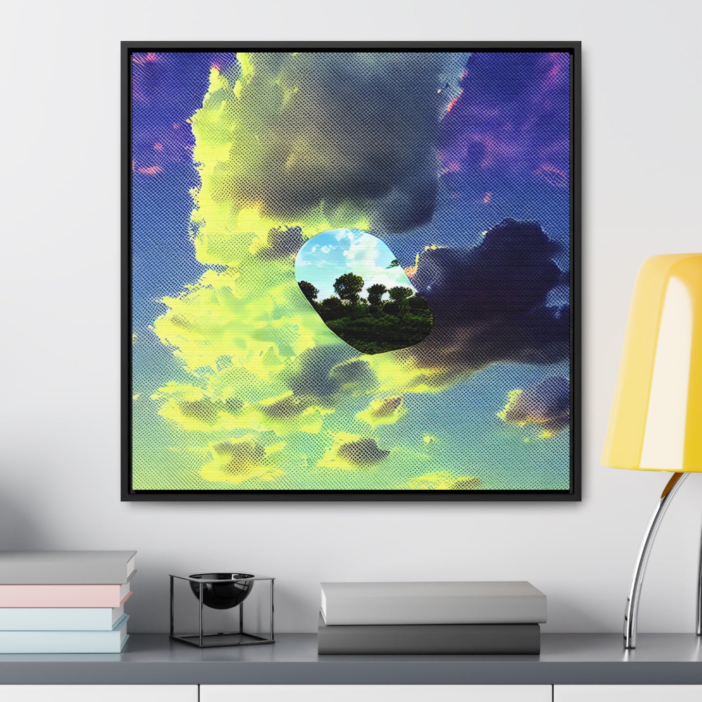 Island In The Clouds 01 - Framed Gallery Canvas