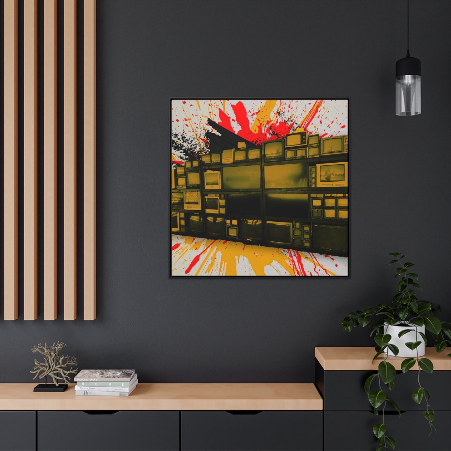 Televisions - Framed Gallery Canvas