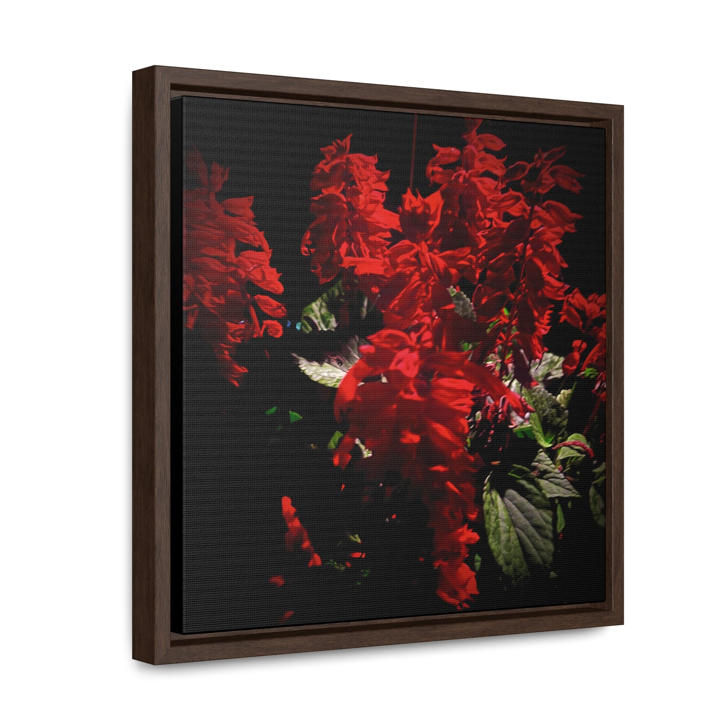 Red Flowers - Framed Gallery Canvas