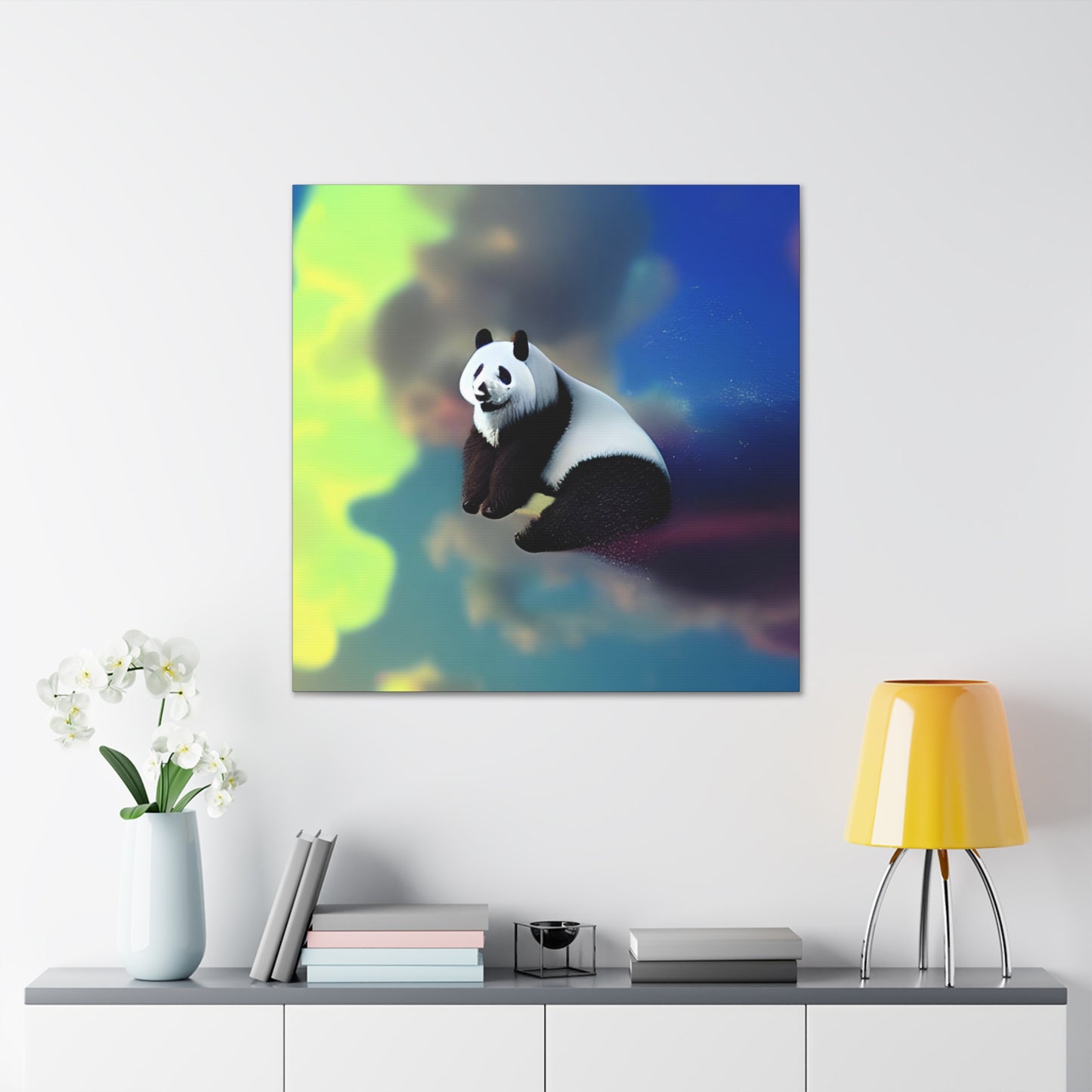 Panda In The Clouds - Gallery Canvas