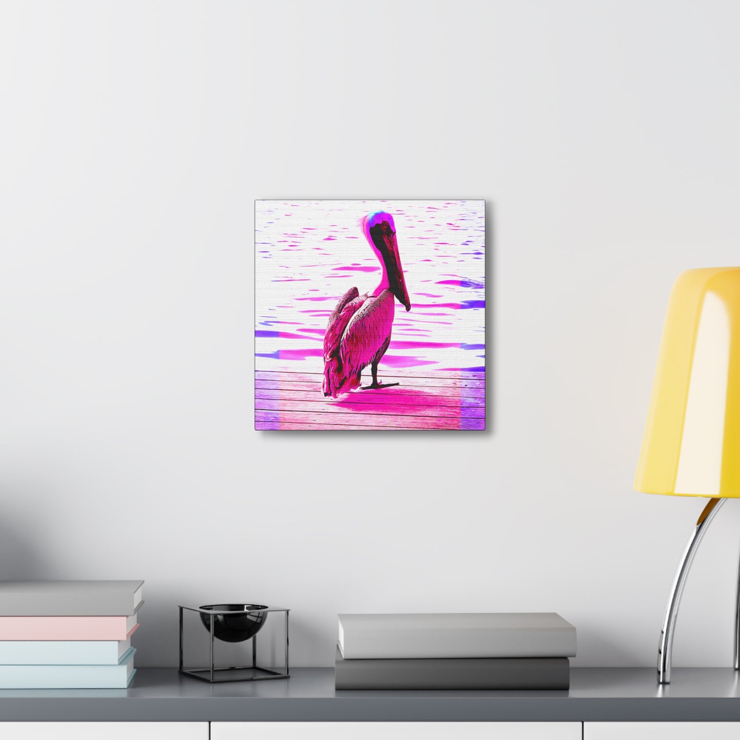 Pelican Bright Pink - Gallery Canvas